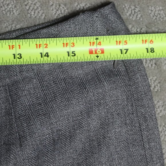 Le Suit Size 10 High Rise Straight Leg Grey Twill Slacks - Picture 6 of 8